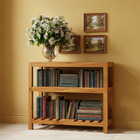 Aparador Ilha Bancada 1m Madeira Maciça Natural