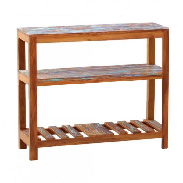 Aparador Ilha Bancada 1m Madeira Maciça Pátina