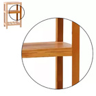 Aparador Ilha Bancada 50cm Madeira Maciça Natural