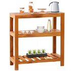 Aparador Ilha Bancada 85 Cm Madeira Maciça Natural