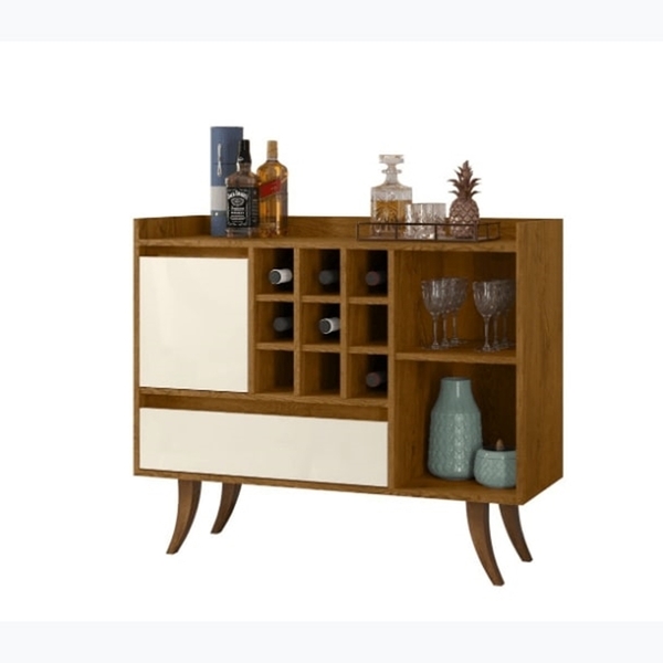 Aparador Imperial Freijó Com Off White - Ej Móveis