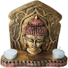 Aparador Incensário E Porta Velas Com Painel E Face Buda 10571