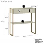 Aparador Industrial 2 Gavetas Mdp Off White Ouro Velho 80cm D