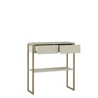 Aparador Industrial 2 Gavetas Mdp Off White Ouro Velho 80cm D