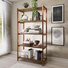 Aparador Industrial 5 Prateleiras 90 Cm Imbuia Bronze Garen S