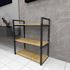 Aparador Industrial Aço Preto 60x30x68cm Osb Ind25osbapr