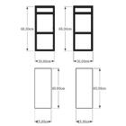 Aparador Industrial Aço Preto Mdf 30cm Cor Amad. Claro Ind08a