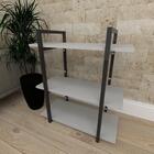 Aparador Industrial Aço Preto Prateleiras 30cm Cor Cinza Ind0