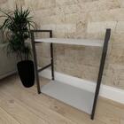 Aparador Industrial Aço Preto Prateleiras 30cm Cor Cinza Ind1