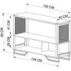 Aparador Industrial Com Estrutura E Tela Metálica Preto
