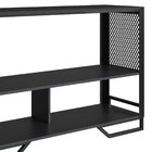 Aparador Industrial Com Estrutura E Tela Metálica Preto