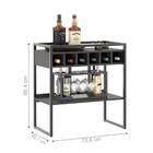 Aparador Industrial E Adega Preto