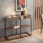 Aparador Industrial Espelhado Zephanie Madeira