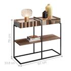 Aparador Industrial Espelhado Zephanie Madeira