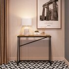 Aparador Industrial Mdp Fosco 90cm Preto E Noce Oro Steel Woo