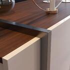 Aparador Industrial Off White Nogueira Real Preto Fosco Dust