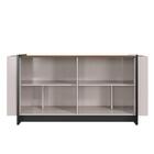 Aparador Industrial Off White Nogueira Real Preto Fosco Dust