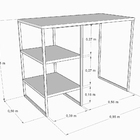 Aparador Industrial P/ Cervejeira C/2 Prateleiras 95x75x50cm