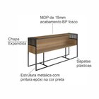 Aparador Industrial Retrô Com Nicho Madeira/aço 160cm York Ha