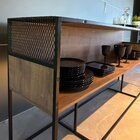 Aparador Industrial Retrô Com Nicho Madeira/aço 160cm York Ve