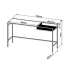 Aparador Industrial Retrô Madeira/aço 140cm York Vermont/preto