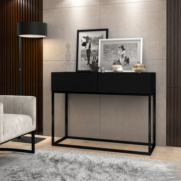 Aparador Industrial Robusto Com Base Em Metal Eros Moderno Pr