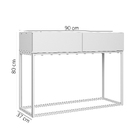 Aparador Industrial Robusto Com Base Em Metal Eros Moderno Pr