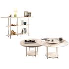 Aparador Infinity E Mesas De Centro Sky Com Tampo De Vidro E