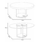 Aparador Infinity E Mesas De Centro Sky Com Tampo De Vidro E