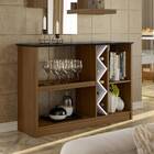 Aparador Isis Com Adega Imbuia Preto Tana Decor