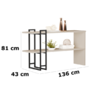 Aparador Jb Bechara 4034 Pérola Pé De Ferro Sala Decoração