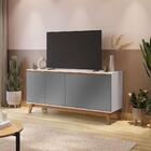 Aparador Kappesberg 4 Portas Branco/chumbo 156cm