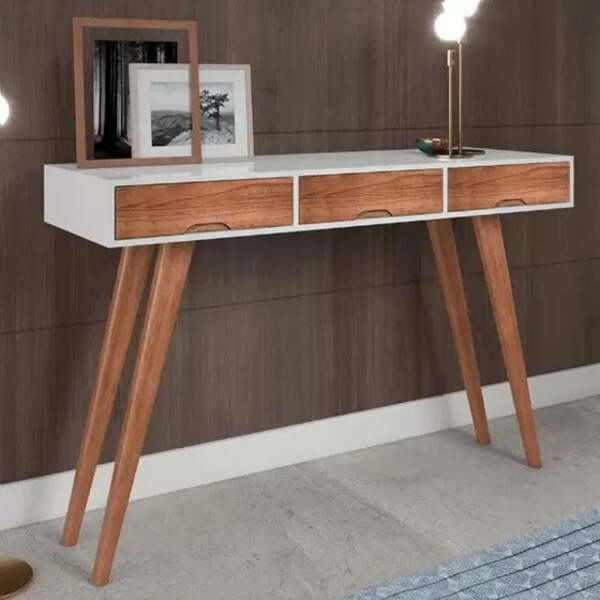 Aparador Karina 3 Gavetas 1,20xo,80m Offwhite/cinamomo