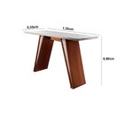 Aparador Laca/vidro 135x35cm Atena  Castanho Prêmio/off White