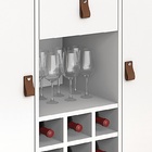 Aparador Londres 2 Portas Estilo Industrial Puxador Em Couro