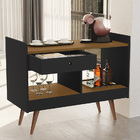 Aparador Luxo 1 Gaveta Preto/nature 4064 - Jb Bechara