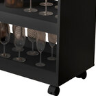 Aparador Luxo 1 Prateleira Com Adega Preto/nature 4050 - Jb B