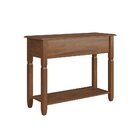 Aparador Madeira Maciça 2 Gavetas Amêndoa