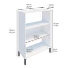 Aparador Madison 2 Prateleiras Amadeirado Fkex - Falkk