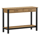 Aparador Madri 2 Gavetas Roble - Preto