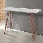 Aparador Madri Canto Copo Pé Cobre Bisart Decor Branco