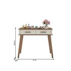 Aparador Maitê Com 02 Gavetas Nature/off White Fabrimóveis