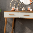 Aparador Maitê Com 02 Gavetas Nature/off White Fabrimóveis