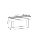 Aparador Mdf Com Espelho Pilar 137cm Dj Móveis
