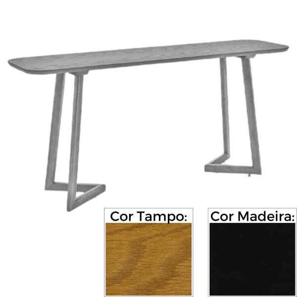 Aparador Mh-5345 Herval 160 Cm Madeira Laca Fosca Preta Tampo