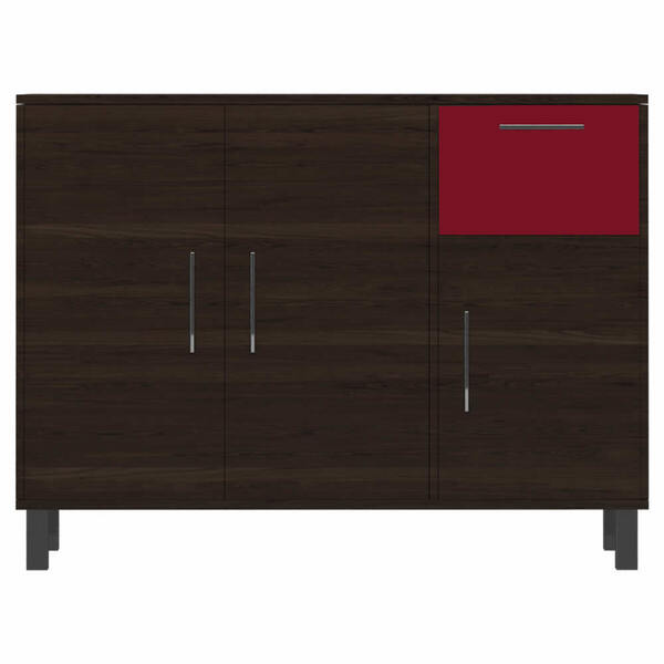 Aparador Modern - Tabaco / Vermelha - Primolar | Leroy Merlin