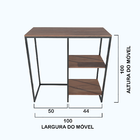 Aparador Moderno Estilo Industrial Perfect 100x40x100 Cor Mdf