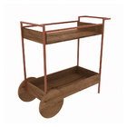 Aparador Móvel Steel Quadra Vermont E Cobre - D'rossi