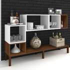 Aparador Multifuncional Travessura Branco E Madeirado