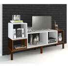 Aparador Multifuncional Travessura Branco E Madeirado